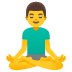 man in lotus position